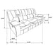 Camila 3-piece Upholstered Reclining Sofa Set Black