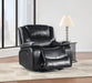 Camila Upholstered Glider Recliner Chair Black