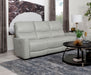 Greenfield Upholstered Power Reclining Sofa Dove Grey