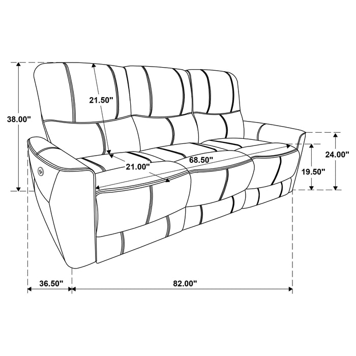 Greenfield 3-piece Power Reclining Sofa Set Saddle Brown