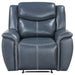 Sloane Upholstered Padded Arm Recliner Chair Blue