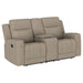 Brentwood 2-piece Upholstered Reclining Sofa Set Taupe
