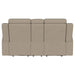 Brentwood Upholstered Motion Reclining Loveseat Taupe