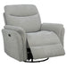 Adler Upholstered Power Swivel Glider Recliner Greige