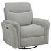 Adler Upholstered Power Swivel Glider Recliner Greige