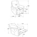 Adler Upholstered Power Swivel Glider Recliner Greige