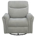 Adler Upholstered Power Swivel Glider Recliner Greige