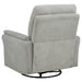 Adler Upholstered Power Swivel Glider Recliner Greige