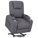 Louie Chenille Upholstered Power Lift Massage Chair Grey