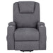 Louie Chenille Upholstered Power Lift Massage Chair Grey