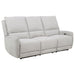 Sylmar Chenille Upholstered Power Reclining Sofa Dove Grey