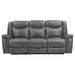 Conrad 2-piece Upholstered Padded Arm Motion Sofa Set Grey