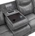 Conrad 3-piece Upholstered Padded Arm Motion Sofa Set Grey