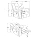 Conrad Upholstered Padded Arm Glider Recliner Grey