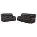 Greer 2-piece Upholstered Reclining Sofa Set Brown
