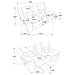 Greer 3-piece Upholstered Reclining Sofa Set Brown
