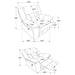 Greer Upholstered Swivel Glider Recliner Chair Brown