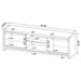 Burke 2-door Engineered Wood 71-inch TV Stand Grey Driftwood