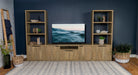 Tabby 3-shelf Engineered Wood Media Tower Mango