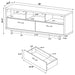 Casey 2-drawer Engineered Wood 60-inch TV Stand White