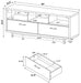 Casey 2-drawer Engineered Wood 60-inch TV Stand Cappuccino