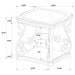 Laney 1-shelf Glass Top Square End Table Deep Merlot