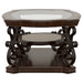 Laney 1-shelf Glass Top Rectangular Coffee Table Deep Merlot
