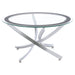 Brooke 2-piece Round Coffee and End Table Set Chrome
