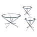 Brooke 3-piece Round Coffee and End Table Set Chrome