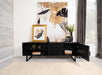 Marsden 2-door Mango Wood 70-inch TV Stand Charcoal Black