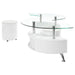 Buckley 3-piece Coffee Table and Stools Set White High Gloss