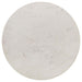 Aldis Round Marble Top Side End Table White and Natural