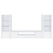 Jude 3-shelf Engineered Wood Media Tower High Gloss White