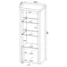 Jude 3-shelf Engineered Wood Media Tower High Gloss White