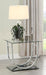 Danville Square U-Shaped Glass Top Side End Table Chrome