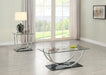Danville 2-piece Glass Top Coffee and End Table Set Chrome