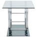 Danville 3-piece Glass Top Coffee and End Table Set Chrome