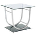 Danville 3-piece Glass Top Coffee and End Table Set Chrome