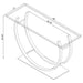 Danville U-shaped Glass Top Entryway Console Table Chrome