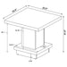 Reston 2-piece Square Coffee and End Table Set Cappuccino