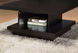Reston Square Engineered Wood Coffee Table with Casters Cappuccino
