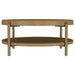 Arini Round Coffee Table With Storage Shelf Sand Wash