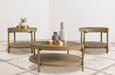 Arini 3-piece Round Coffee and End Table Set Sand Wash
