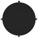 Arini Round End Side Table With Storage Shelf Black