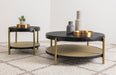 Arini 2-piece Round Coffee and End Table Set Black
