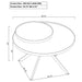 Briggs Round Marble Printed Glass Top Coffee Table White