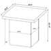 Max Square Engineered Laminate End Side Table Black