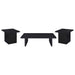 Max 3-piece Rectangular Coffee and End Table Set Black