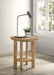 Ottowa Round Wood Side End Table with Shelf Light Oak