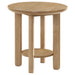 Ottowa 2-piece Round Wood Coffee Table Set Light Oak